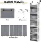 2 Pack Over The Door Hanging Organizer 6-Shelves and 12 Side Pockets, Over The - Image 7