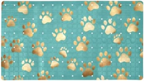 Bathtub Mat Non Slip 26.8x15.1In, Dogs Paws Bath Mat by Anna+Cowper
