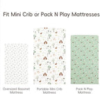 david's kids 3 Pack Mini Crib Sheets, Soft Breathable Premium Pack N Play Sheets - Image 4