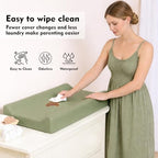 Waterproof Vegan Leather Baby Changing Pad Cover - Image 2