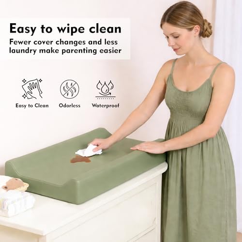 Waterproof Vegan Leather Baby Changing Pad Cover - Image 2