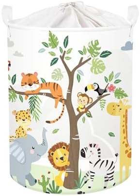 Forest Animals Laundry Hamper Woodland Tree Large Storage Basket Parents by HUUMONSS