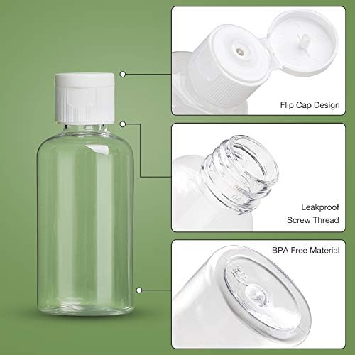 MMonDod 25 Pack 1.7oz/50ml Plastic Empty Bottles - Image 3