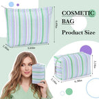 Huhumy 2 Pcs Makeup Bag Set for Women, Color Stripe - Image 3