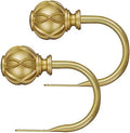 KAMANINA Decorative Curtain Drapery Holdbacks, Wall Mounted, 2 Pack Gold by KAMANINA