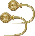 KAMANINA Decorative Curtain Drapery Holdbacks, Wall Mounted, 2 Pack Gold by KAMANINA