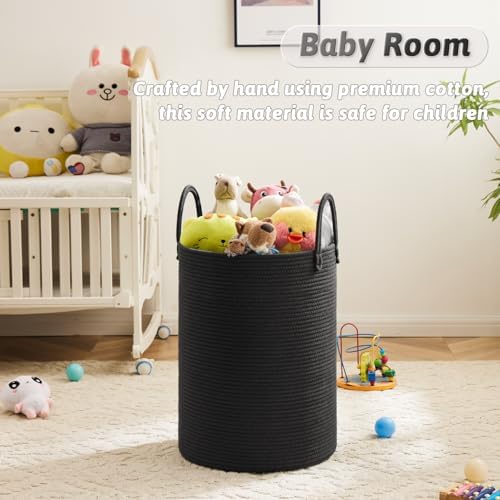 Artfeel Laundry Basket, Woven Cotton Rope Laundry Hamper, 60L - Image 4