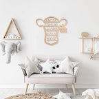 Nichake Western Nursery Wall Decor Neutral Cow Alphabet Wall Art - Image 4