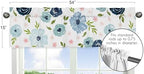 Sweet Jojo Designs Navy Blue and Pink Watercolor Floral Window Treatment Valance - Image 3