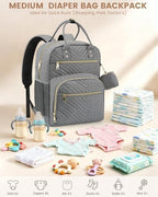 Pritent Diaper Bag Backpack, Baby Bag Backpack Baby Essentials - Image 3