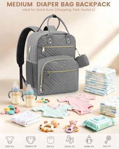 Pritent Diaper Bag Backpack, Baby Bag Backpack Baby Essentials - Image 3