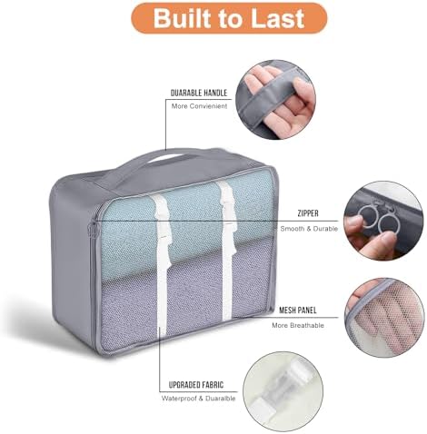 Packing Cubes for Travel 8 Set Luggage Organizer Bags - Image 4