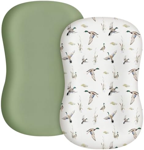 CroBlissful 2 Pack Mallard Duck Baby Lounger Cover Duck Baby Nursery by CroBlissful