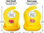 2-Pack Waterproof Silicone Baby Bib Lightweight Comfortable Easy-Wipe Clean - Image 2