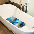 Bathtub Mat Non Slip 26.8x15.1In, Marble Texture Bath Mat - Image 5