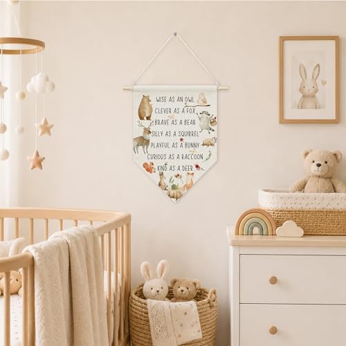 KYTWSFWS Inspirational Animal Nursery Wall Art Pennant Flag, Motivational - Image 3