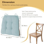 Chair Cushions for Dining Chairs Set of 4, Aqua Blue - Image 2