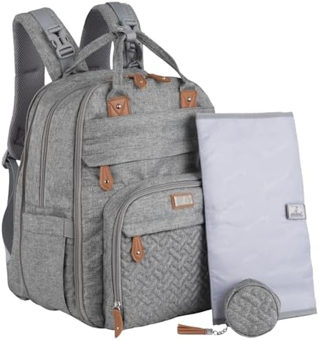 BabbleRoo Extra Large Diaper Bag Backpack, Expandable Baby Bag by BabbleRoo