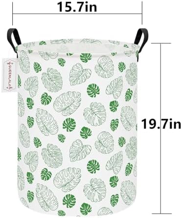 QUEENLALA Large Foldable Round Storage Basket Laundry Hamper - Image 2