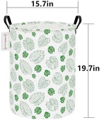 QUEENLALA Large Foldable Round Storage Basket Laundry Hamper - Image 2