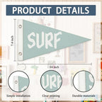 Surf Decor, Pray for Surf Pennant Felt Banners Flags - Image 7