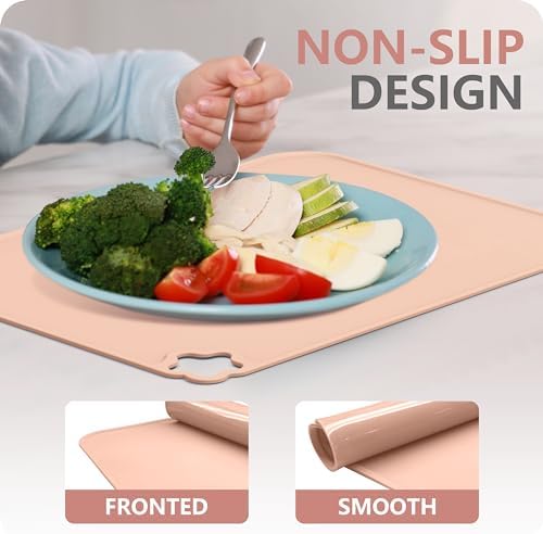 Silicone Placemat for Toddles Kids Non-Slip Reusable Portable Kids Placemats - Image 5