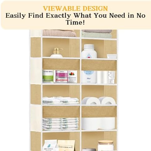 Ofiray-home Over the Door Organizer 5 Tiers, Extra Large Behind Door Storage of - Image 6