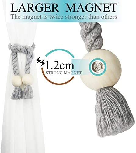 Magnetic Curtain Tiebacks Decorative Tie Back Drapes Holdbacks Nieffeiy - Image 4