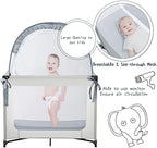 L RUNNZER Pack N Play Tent, Baby Pop Up Crib Tent to Keep Baby in, Crib Net - Image 4