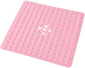 Anti-Slip Bathtub Shower Mat 21×21 Inch Opaque Pink by ERASILKEN-X