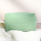 SOIDRAM 2 Pcs Corduroy Makeup Bag Large Cosmetic Bag Toiletry Bag Makeup Pouch - Image 7