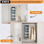 Hanging Closet Organizer 5-Shelf, Oxford Fabric Wardrobe Storage - Image 7
