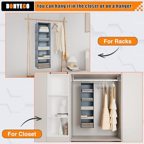 Hanging Closet Organizer 5-Shelf, Oxford Fabric Wardrobe Storage - Image 7