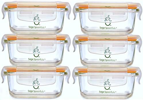 Sage Spoonfuls Borosilicate Glass Baby Food Containers by SageSpoonfuls