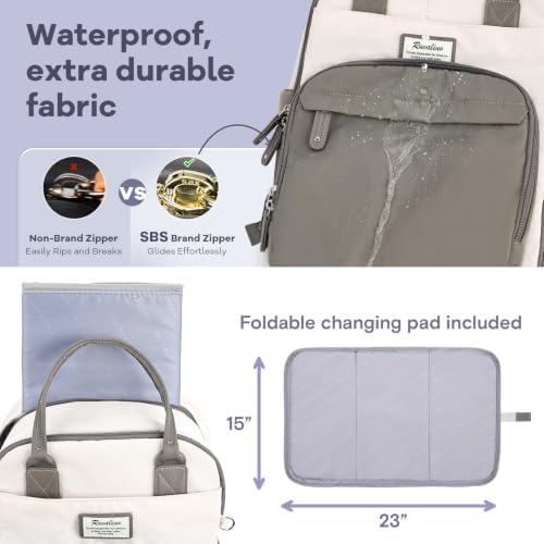 RUVALINO Diaper Bag Backpack-Multifunction Baby Travel Bag - Image 6