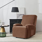 Stretch Recliner Covers, 4-Piece Ultra Soft Velvet Recliner Chair Slipcover - Image 2