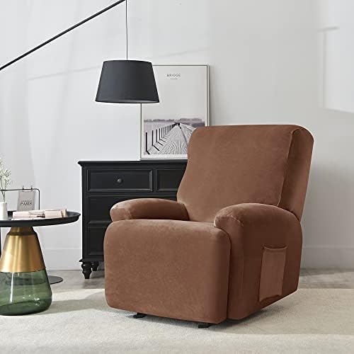 Stretch Recliner Covers, 4-Piece Ultra Soft Velvet Recliner Chair Slipcover - Image 2