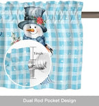 Snowman Christmas Valance Curtains - Image 5