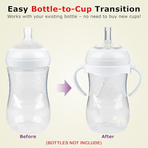 Straw Cup Conversion Kit for Philips Avent Natural Baby Bottles, Weighted Straw - Image 2