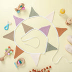 Oudain 2 Pcs Pennant Banner Flags Nursery Garland Triangle, Rich Color - Image 3