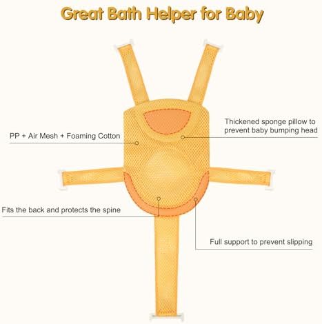 Colorlife Baby Bath Seat Support Net Infant Bathing Seat Support Mat, - Image 6