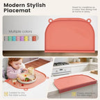 Large Silicone Placemat, Raised Edge Leakproof, Non-Slip - Image 3