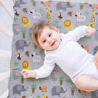 4 Pack Safari Jungle Animals Neutral Unisex Fitted Nursery Baby Sheets Set - Image 4