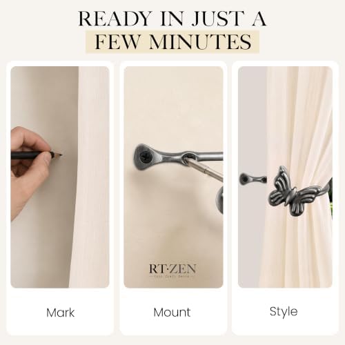 RTZEN Metal Curtain Tiebacks, Drapery Holders - Image 7