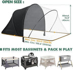 Orzbow Pack and Play Cover Tent | Half-Blackout Mosquito Net - Image 2