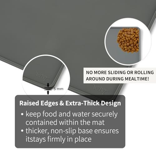 WePet Non-Slip Waterproof Pet Feeding Mat, 20x12 Inch - Image 3
