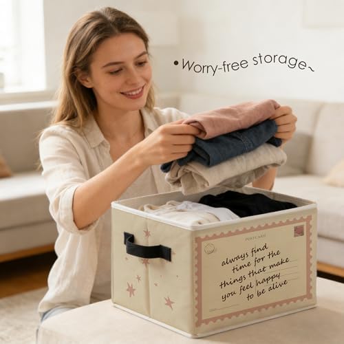 Trendy Pink Inspirational Storage Bins Box - Image 2