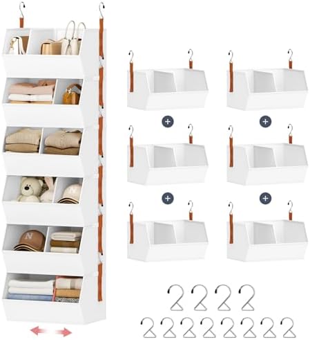 Hanging Closet Organizer Extra Large, Clothes Hanging Shelves by DiMJ