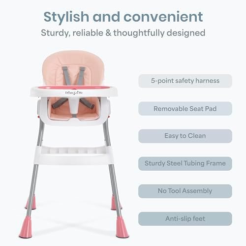 Dream On Me TableTalk 2-in-1 Convertible High Chair, 5-Point Harness - Image 4