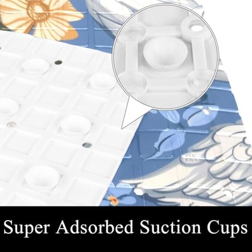 Shower Mat Bathtub Mat, 26.8x15.1 inch, Non-Slip Bath Mat - Image 3